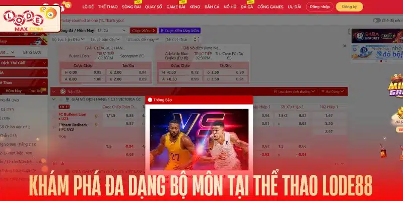 Khám phá đa dạng bộ môn tại thể thao Lode88