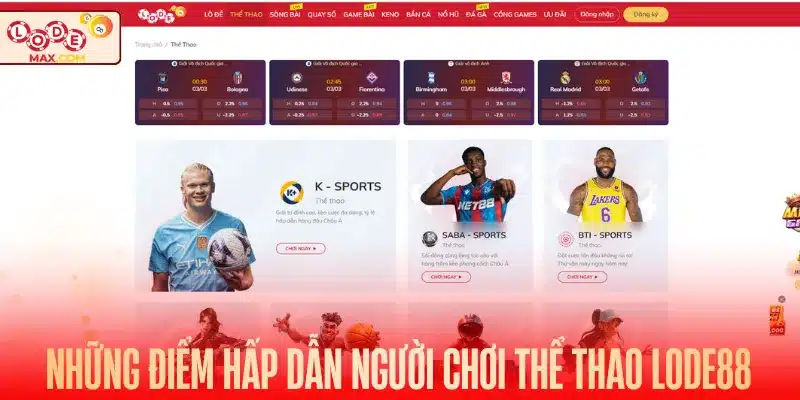 Những điểm hấp dẫn người chơi thể thao Lode88